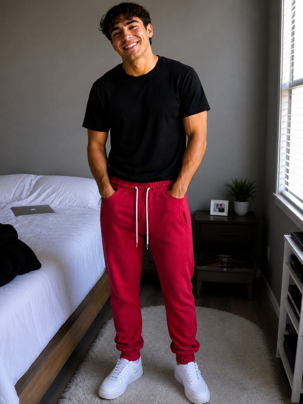 Forever 21 Men's Red Jogger Sweatpants 34 x 29